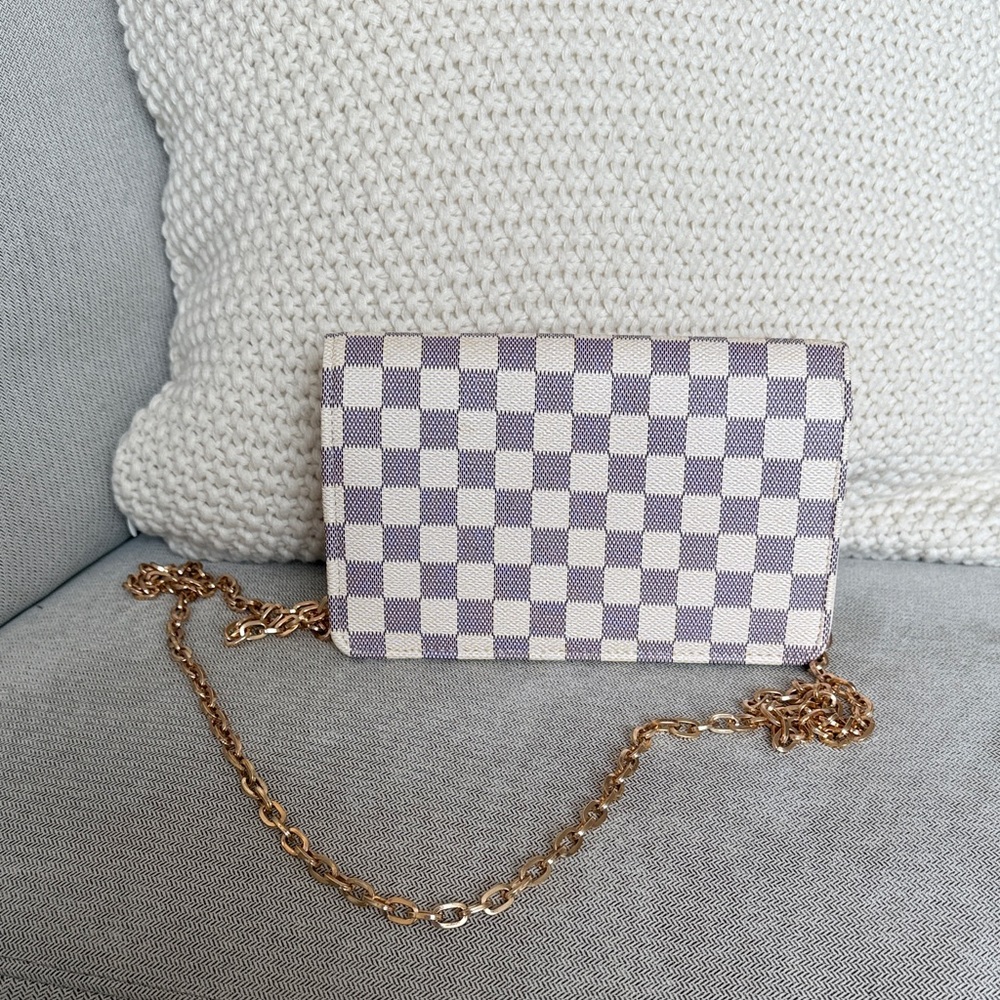 Checkered Chain Shoulder Bag